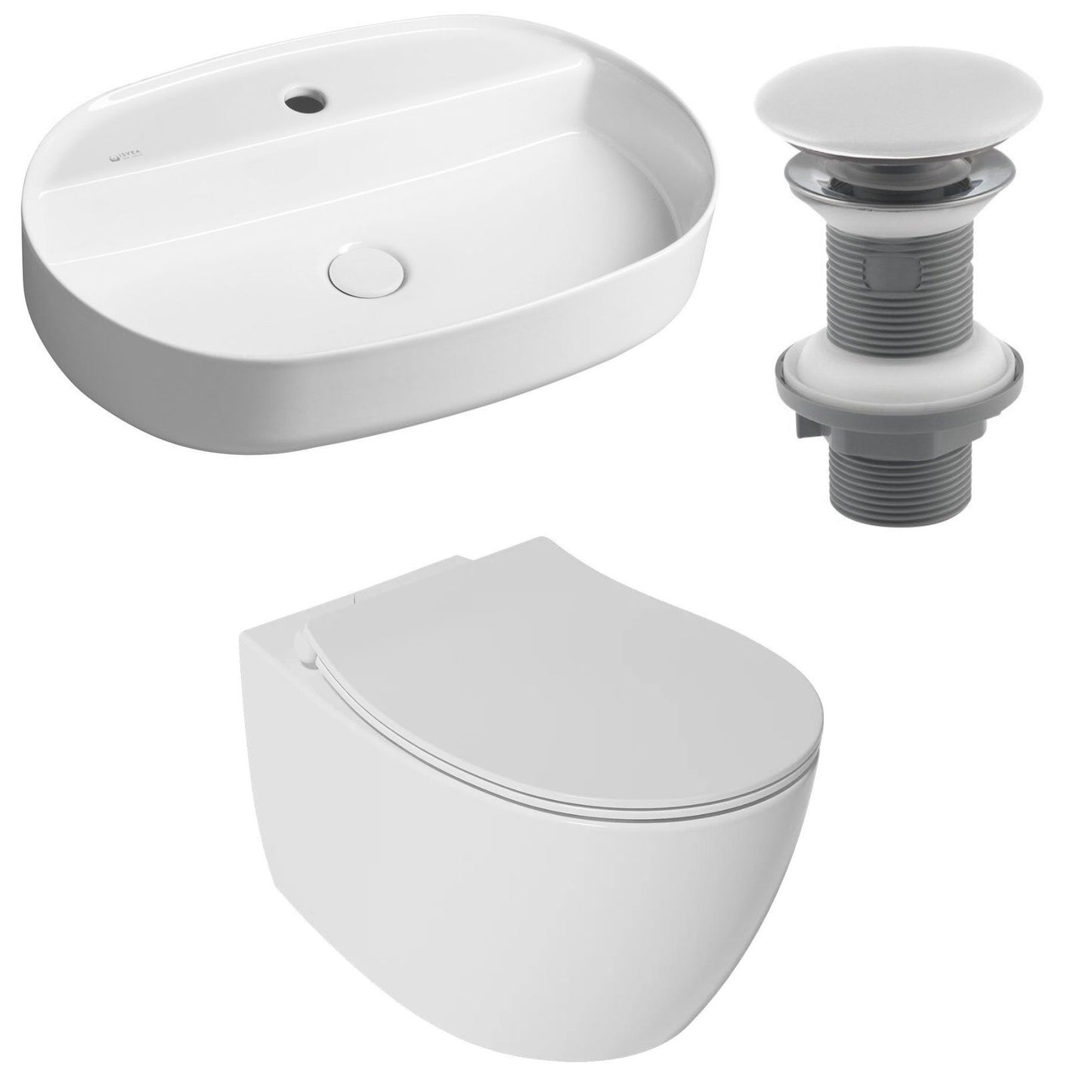 ISVEA - Sentimenti Hangend Randloos Toilet met Bidet - 36,5x53 Wit - schwertz & co