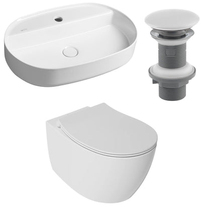 ISVEA - Sentimenti Hangend Randloos Toilet met Bidet - 36,5x53 Wit - schwertz & co