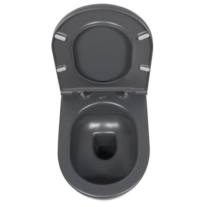 ISVEA - Infinity Hangend Randloos Toilet met Bidet - 36,5x53 Antraciet - schwertz & co