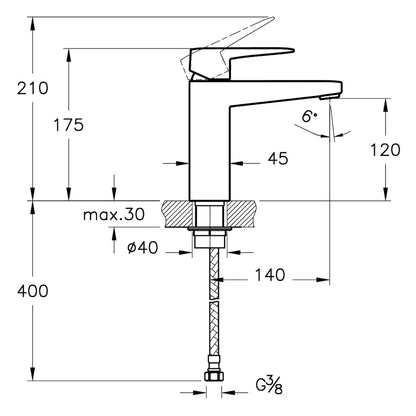 VitrA - Root Square Nikkel Wastafelkraan Medium | 10 jaar Garantie Geslaagd - schwertz & co